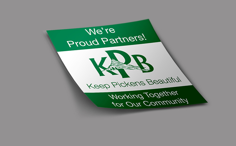 KPB sponsor window cling