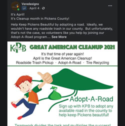 adopt a road post