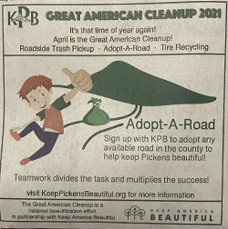 adopt a road  ad