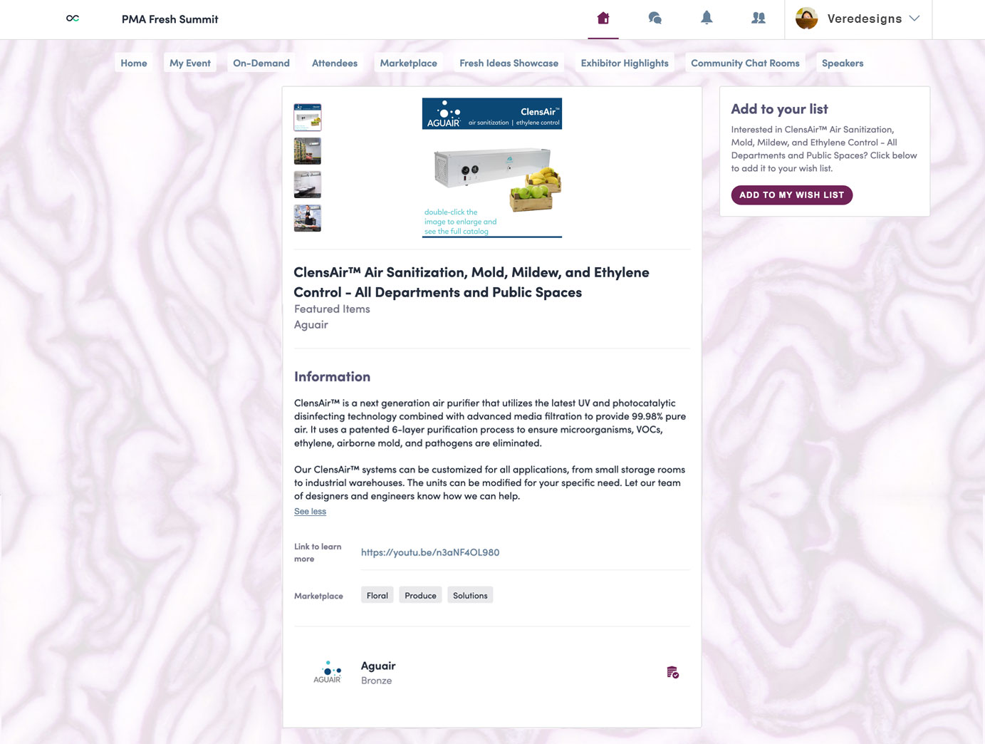 PMA 2020 Aguair's Product Example - ClensAir™