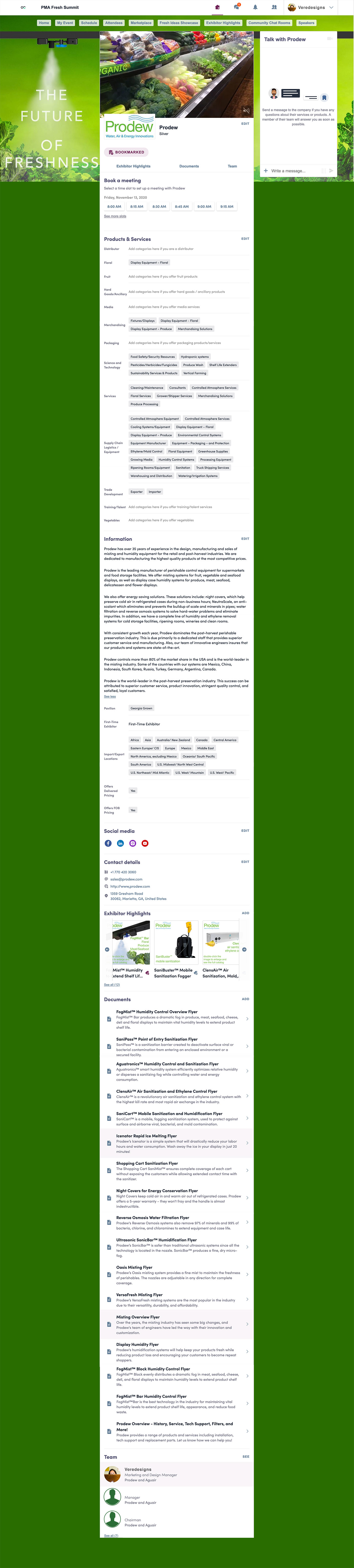 PMA 2020 Prodew Home Page